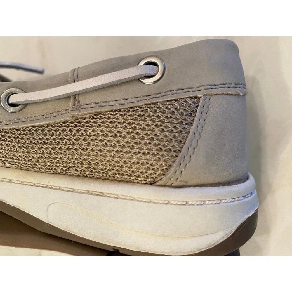 Croft & Barrow‎ Womens Beige Boat Shoes Size 8M Slipons w/ supportive Insoles